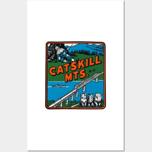 Vintage Style Catskill Mountains Posters and Art